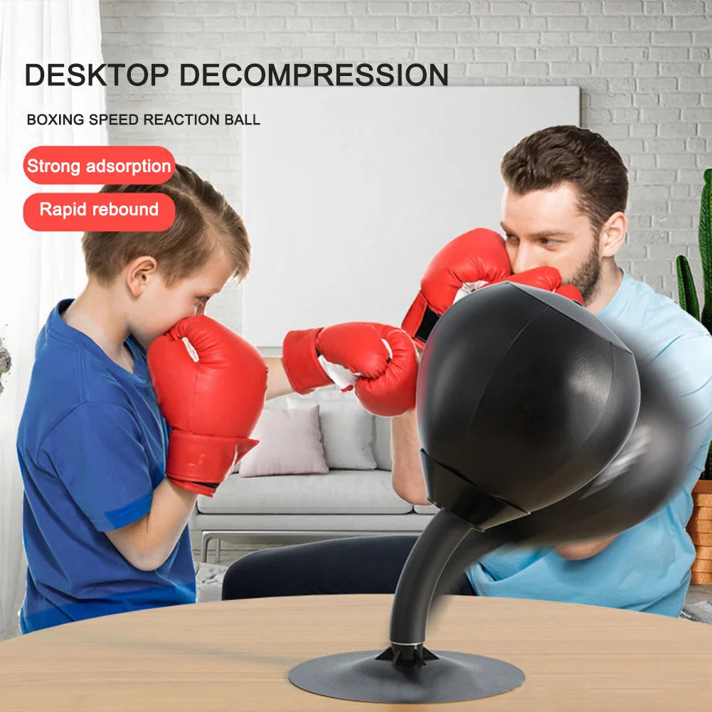 PU Desktop Boxing Ball Stress Relief Fighting Speed Training Punching Bag Muay Tai MMA Exercise Suction Table Boxing Punch Ball