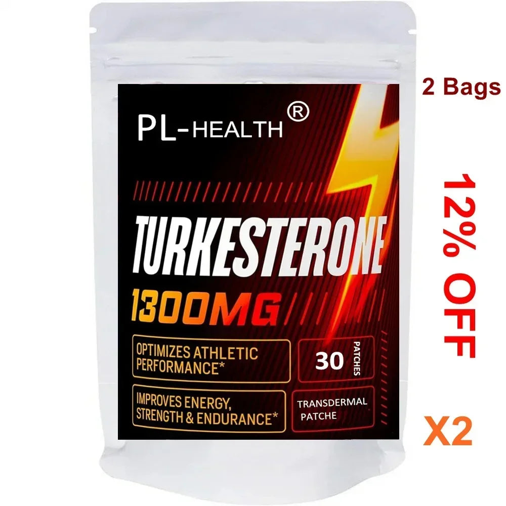 Turkesterone Transdermal Patches Ultra High Strength for Athletic Performance & Muscle Mass 30 Patches One Month Supply