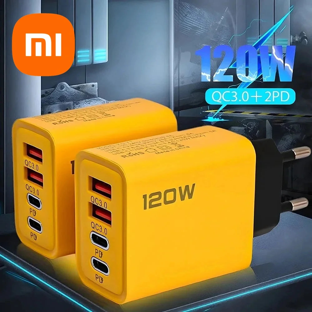 Cargador USB C PD de 4 puertos Xiaomi, carga rápida 3.0, tipo C, adaptador de carga rápida