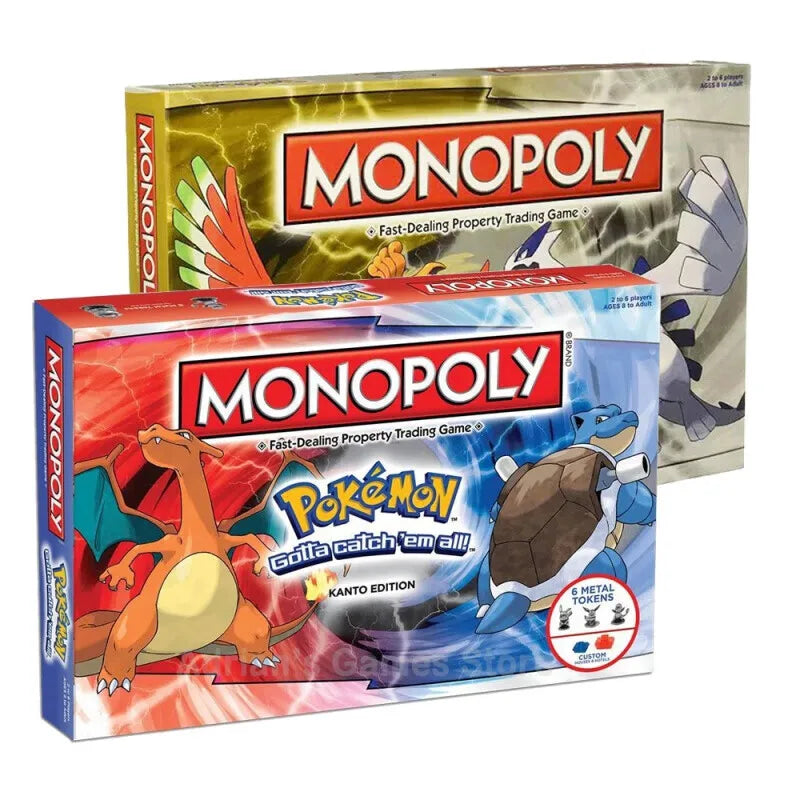 Newest English Version Pokemon Pikachu Monopoly Real Estate for Adults and Children 2-6 People Party Birthday Game Kid Gifts