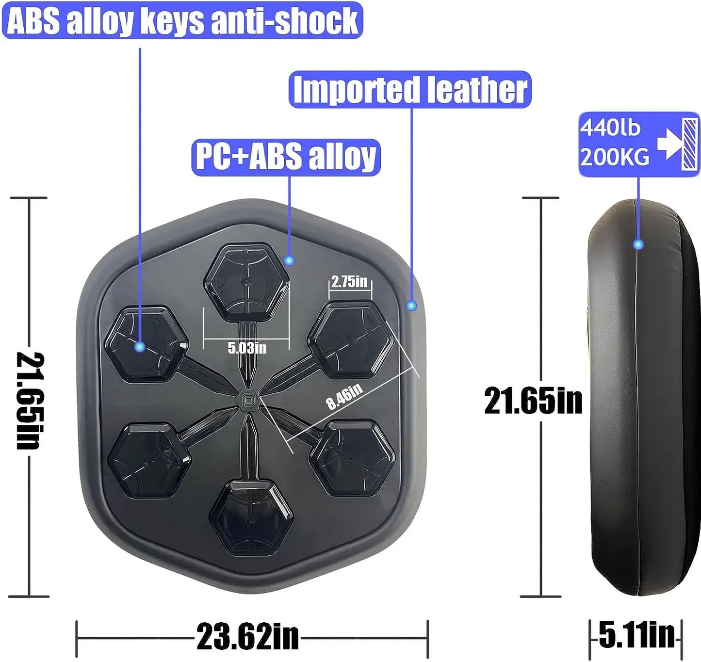 Máquina de boxeo con música y tren de boxeo inteligente con Bluetooth