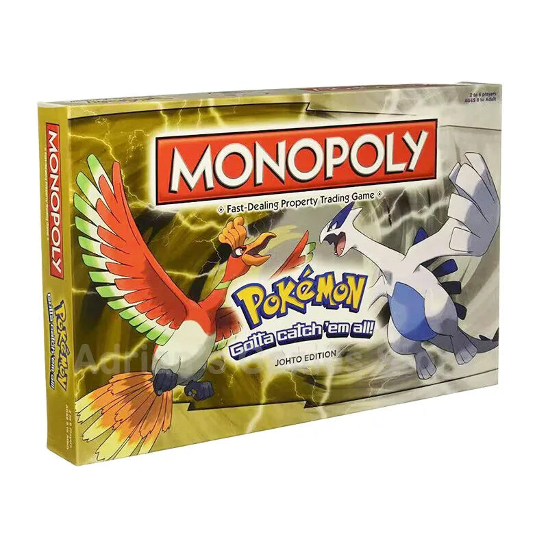 Newest English Version Pokemon Pikachu Monopoly Real Estate for Adults and Children 2-6 People Party Birthday Game Kid Gifts