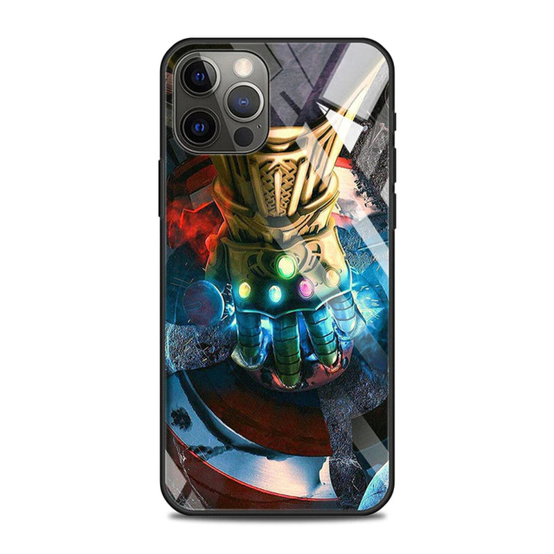 Tempered Glass Case for Iphone 14 13 12 11 Pro Max Mini X XR XS Max 8 7 6S plus Phone Shell Fundas Marvel Avengers Comics